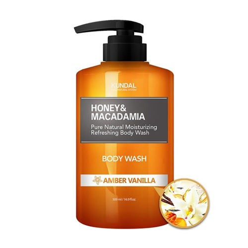 Гель для душу "Янтарна ваніль" KUNDAL Honey & Macadamia Body Wash Amber Vanilla 500ml