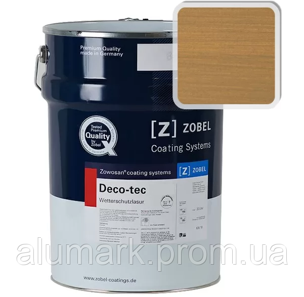 Фасадний Лак ZOBEL Deco-tec 5420, broun 8.00 шовковисто-матовий, 1л, фото 2