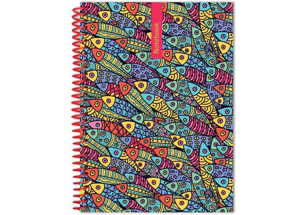 Купити Блокнот А5, 100 л, спіраль пластикова, пластикова обл., клітина ...