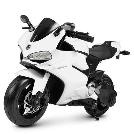 Дитячий електромобіль мотоцикл Bambi Racer M 4262EL-1 білий, фото 1