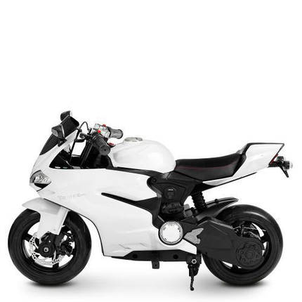 Дитячий електромобіль мотоцикл Bambi Racer M 4262EL-1 білий, фото 3