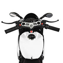 Дитячий електромобіль мотоцикл Bambi Racer M 4262EL-1 білий, фото 5