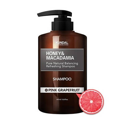 Безсульфатний шампунь для волосся "Рожевий грейпфрут" KUNDAL Honey & Macadamia Pink Grapefruit Shampoo 500ml