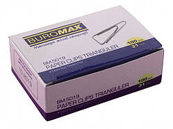 Скріпки нікельовані Buromax, 31 мм, 100 шт (BM.5019) buromax (108813594)