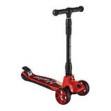 Дитячий чотириколісний складаний самокат X7 зі світними PU колесами.Самокат mini scooter.Складаний кермо., фото 3