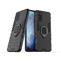 Чехол Ring case для Samsung Galaxy S20 Plus (G985) бронированный бампер с кольцом черный