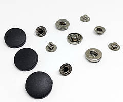 Кнопка пластикова 17 мм чорна (у пакованні 1000 штук)