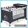 Дитяче манеж ліжко з сповивальним столиком 2 в 1 El Camino Safe Plus ME 1054 Stars Gray сірий, фото 2