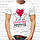 Парні футболки із принтом "Серце" L, Білий Push IT, фото 2