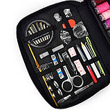 Швейний набір дорожній універсальний компактний Нитки Голки Інструмент Прикладні матеріали для шиття, фото 4