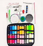 Швейний набір дорожній універсальний компактний Нитки Голки Інструмент Прикладні матеріали для шиття, фото 9