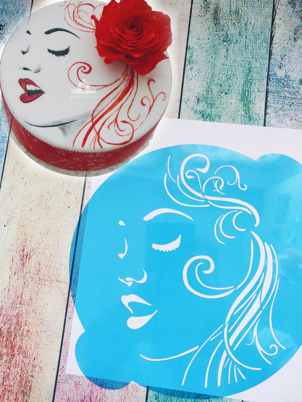 Трафарет Девушки Для Торта - 64 фото