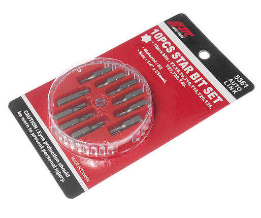 Набір біт 1/4" TORX T7-T40 10 од., фото 3