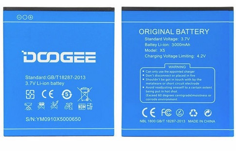 Аккумулятор Doogee X5 3000 mAh АААА Original PRC