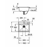 Гранітна мийка Grohe EX Sink 31651AT0 серія K700 5651, фото 3