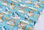 Сатин "Єдинороги з веселкою" на бірюзовому, №2776с, фото 3