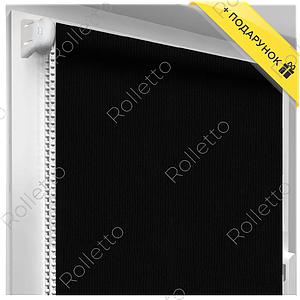 Тканинні ролети відкритого типу з тканини "Соломка", чорний