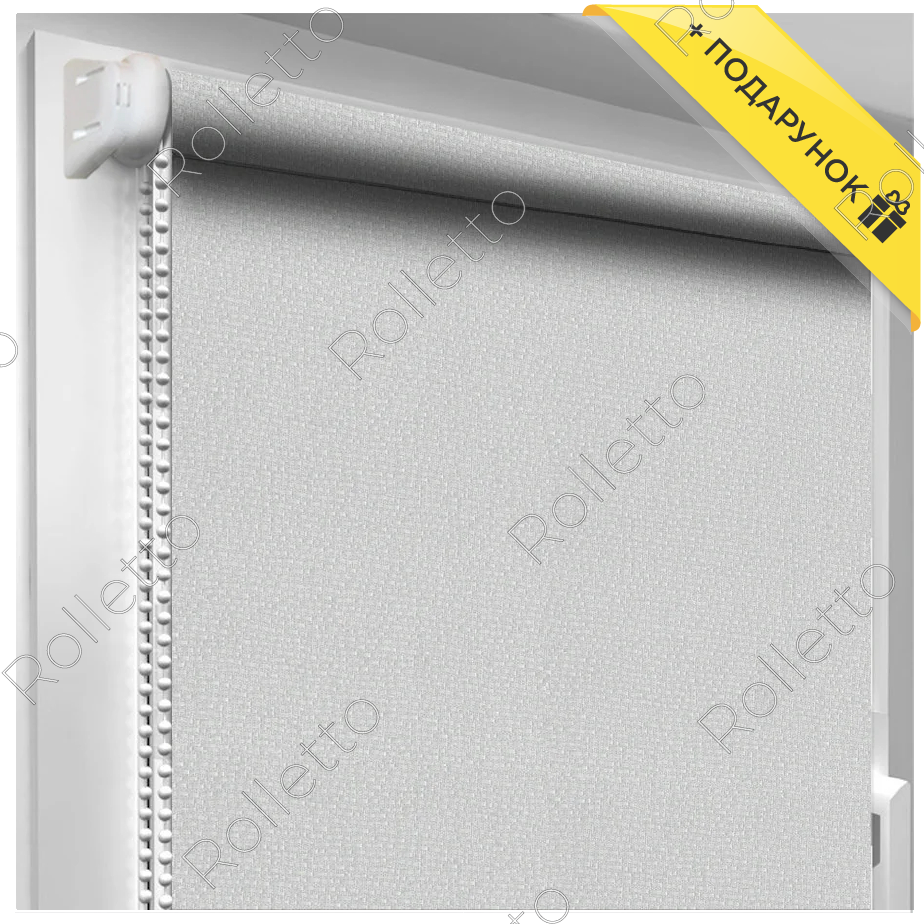 Тканинні ролети відкритого типу з тканини "Соломка", сірий