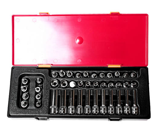 Набір головок 3/8" E4-E18, T8-T50, H3-H10 41ед., фото 4