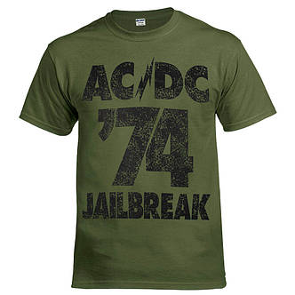 Футболка AC/DC Jailbreak оливкова, фото 3