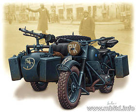 Пластикова модель німецького мотоцикла BMW R75. 1/35 MASTER BOX 3528