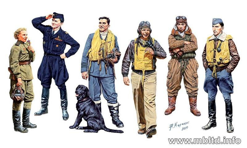 Відомі пілоти Другої світової війни, 1 набір. 1/32 MASTER BOX 3201