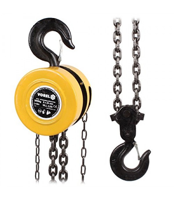 Таль ланцюговий на 2 тонни VOREL 80752, 3 м, фото 1