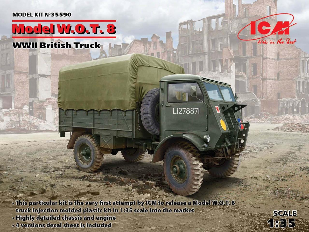 Model W.O.T. 8, Британський вантажний автомобіль ІІ МВ. Збірна модель. 1/35 ICM 35590