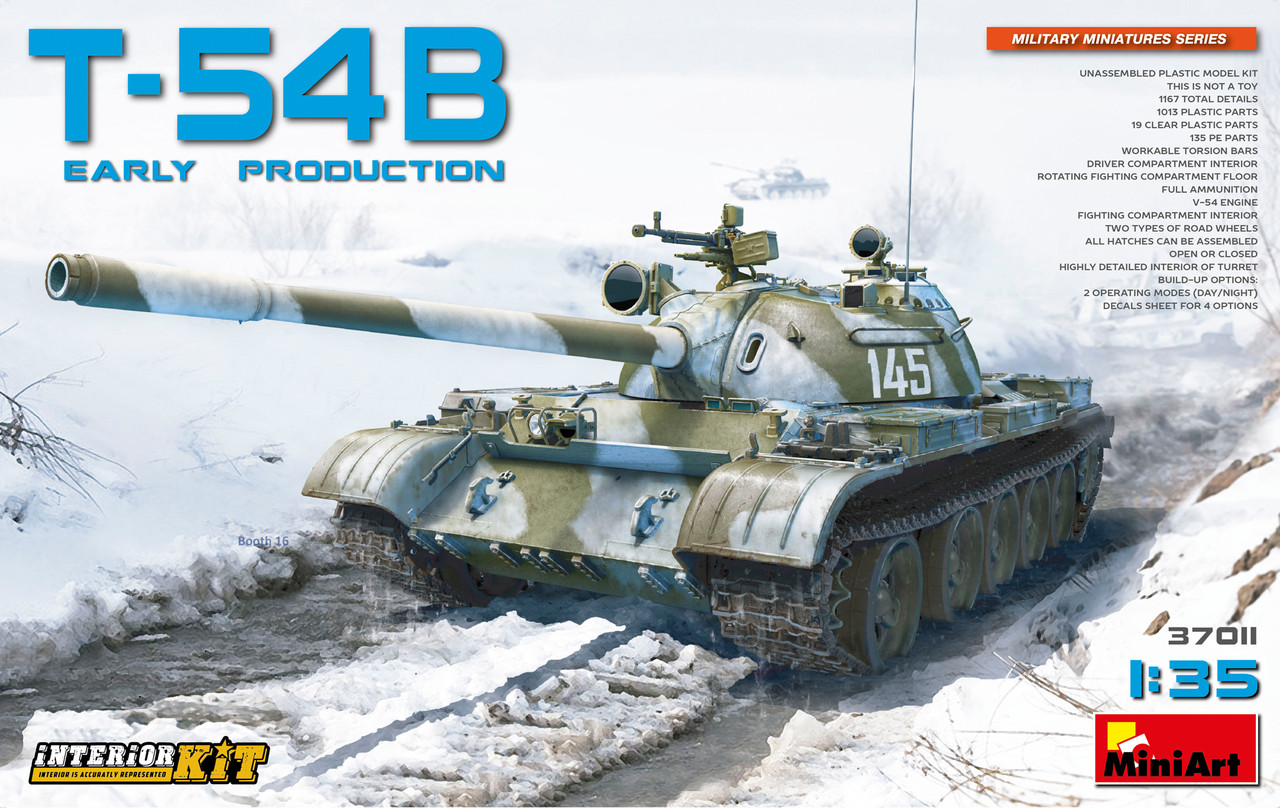 Т-54Б ранний. Збірна модель радянського танка в масштабі 1/35. MINIART 37011