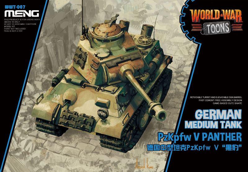 Pz.Kpfv.V Panther німецький середній танк (World War Toons series). MENG MODEL WWT-007