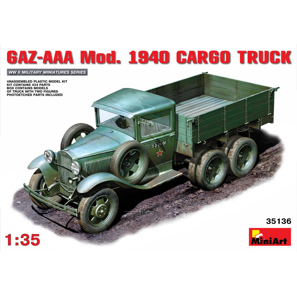 Збірна модель вантажного автомобіля ГАЗ-ААА 1940. 1/35 MINIART 35136