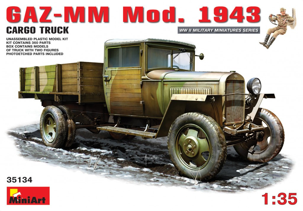 ГАЗ-ММ обр. 1943 р. Збірна модель військового автомобіля. 1/35 MINIART 35134