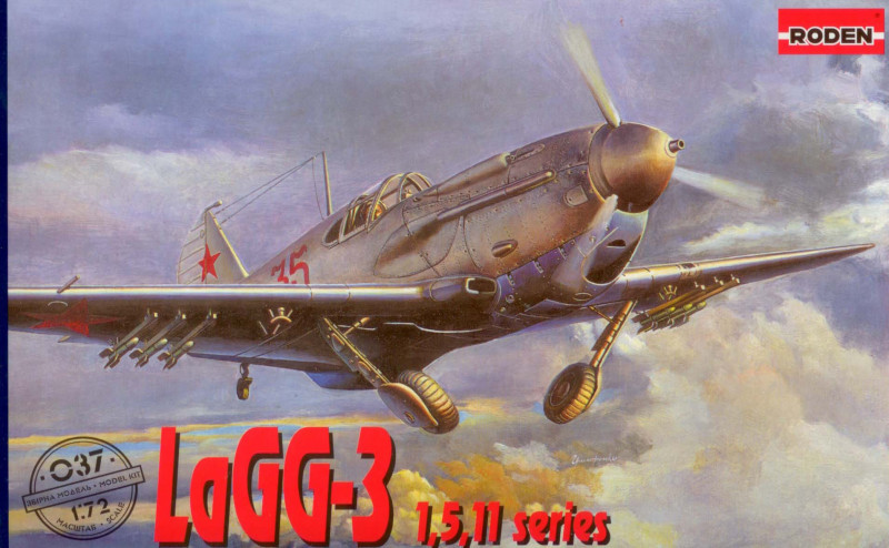 Сборная модель советского самолета ЛаГГ-3 серии 1,5,11 в масштабе 1/72. RODEN 037 - фото 1 - id-p1195155056