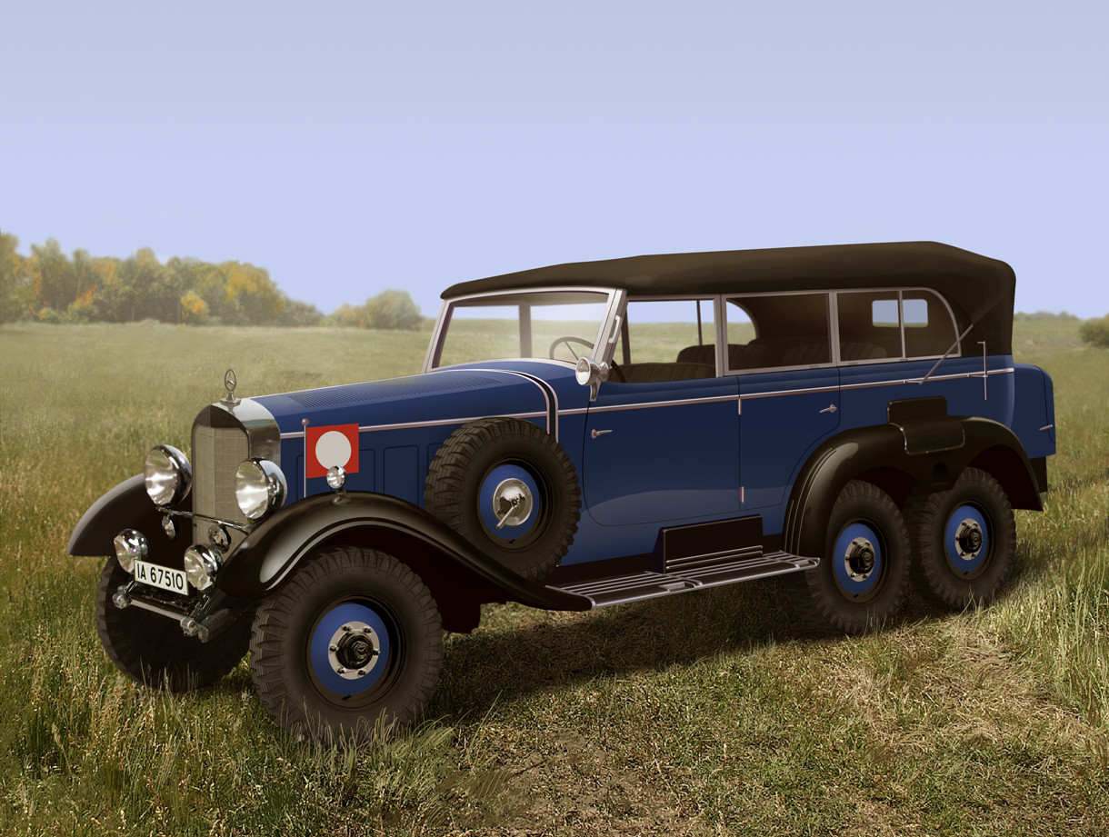 Typ G4 (W31) з розкритим тентом Німецький пасажирський автомобіль II МВ. 1/35 ICM 35532