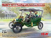 Model T 1911 Touring. Сборная модель автомобиля с фигурками. 1/24 ICM 24025