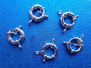 Застібка з пружинкою упаковка 23 шт 25 мм колір світле срібло