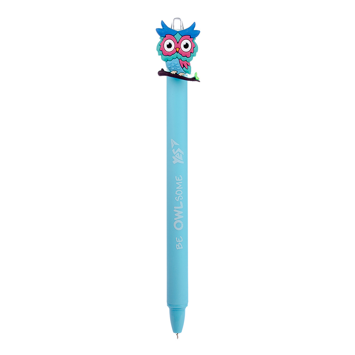 Ручка масляна YES «Cute owl» автоматична, 0,7 мм, синя