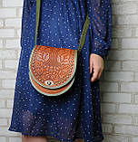 Жіноча шкіряна сумка "Калина" металом, фото 3