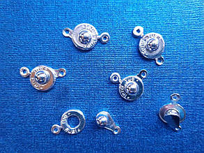 Застібка "Teng Yue" пачка 10 шт 17 мм колір світле срібло