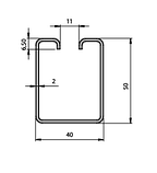 Направляюча бічної штори тенту 7500мм, фото 2