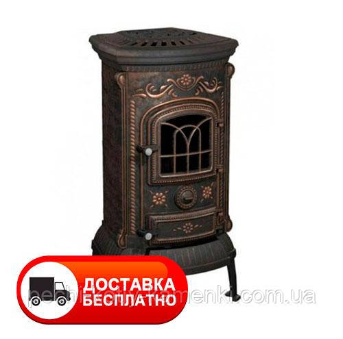 Чавунна піч на дровах Nordflam Plato Patyna з варильною плитою