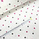 Фланель дитяча зірочки сіро-малинові на білому (пліт г/м2 140), фото 3