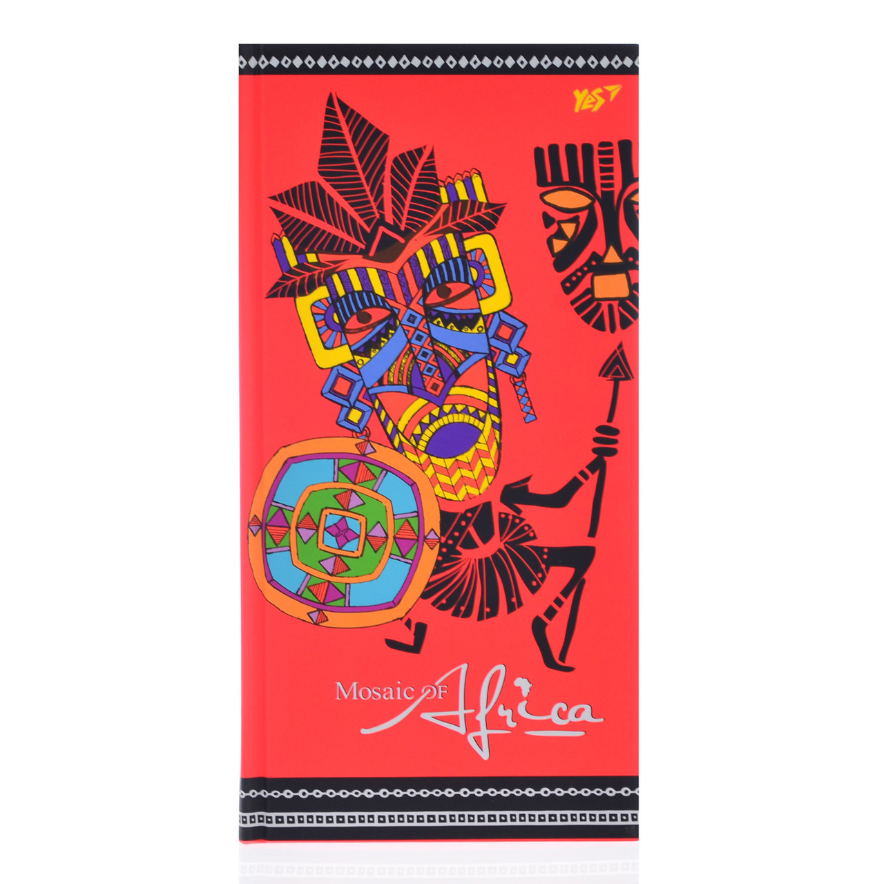 Блокнот 100*200/96 КЛ. з твердою обкладинкою, неон+софт-тач лак. "African style" YES код:151357, фото 1