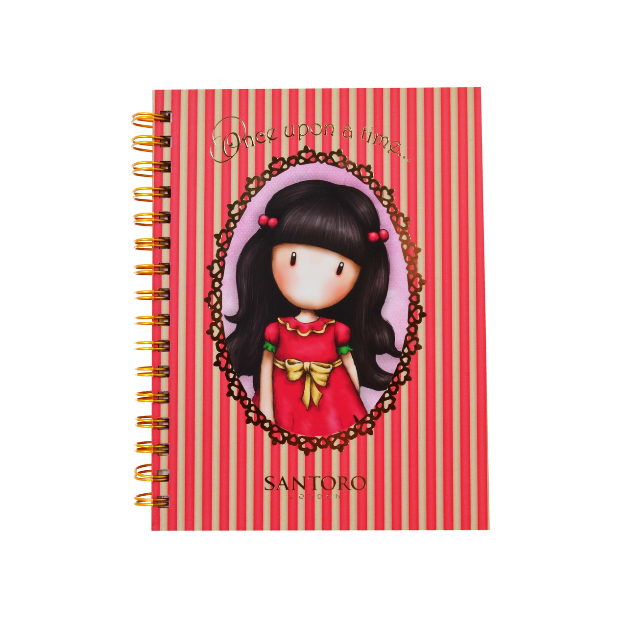 Блокнот А6/64 КЛ. з твердою обкладинкою дв.спіраль, фольга золото "Santoro Summer" YES код:151544, фото 1