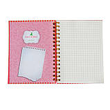 Блокнот А6/64 КЛ. з твердою обкладинкою дв.спіраль, фольга золото "Santoro Summer" YES код:151544, фото 2