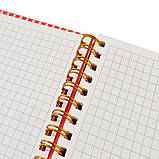 Блокнот А6/64 КЛ. з твердою обкладинкою дв.спіраль, фольга золото "Santoro Summer" YES код:151544, фото 3