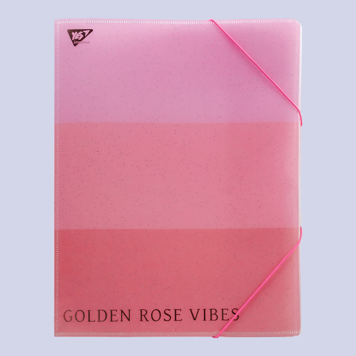 Папка-органайзер YES на гумці А4 "Rose Gold", 4 отд, фольга код:491749
