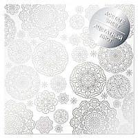 Ацетатний лист з фольгуванням Silver Napkins 30,5х30,5 см