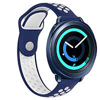 Ремешок спортивный для Samsung Gear Sport Сине-белый