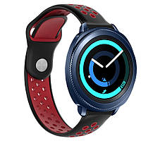 Ремешок спортивный для Samsung Gear Sport Черно-красный